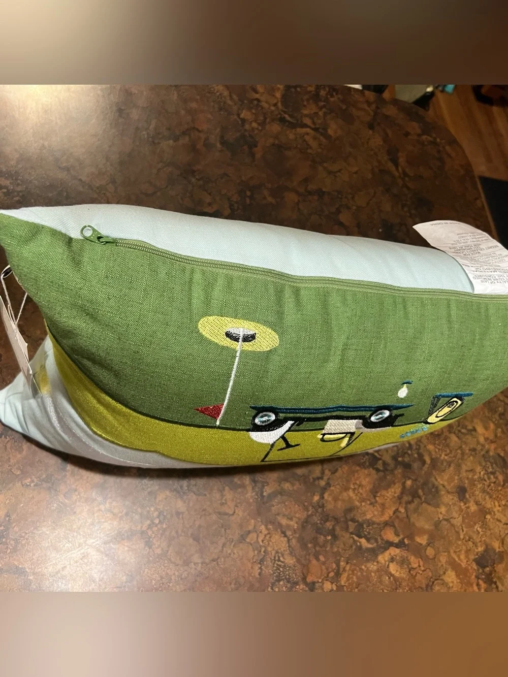 Golf Themed Tee Time Pillow NWT